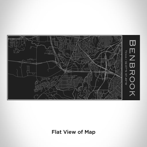 Rendered View of Benbrook Texas Map Engraving on 17oz Stainless Steel Insulated Cola Bottle in Black