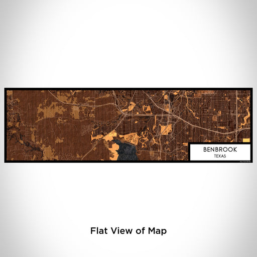 Flat View of Map Custom Benbrook Texas Map Enamel Mug in Ember