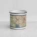 Front View Custom Benbrook Texas Map Enamel Mug in Woodblock