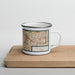 Right View Custom Benbrook Texas Map Enamel Mug in Woodblock