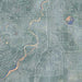 Bend Oregon Map Print in Afternoon Style Zoomed In Close Up Showing Details