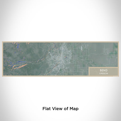 Flat View of Map Custom Bend Oregon Map Enamel Mug in Afternoon