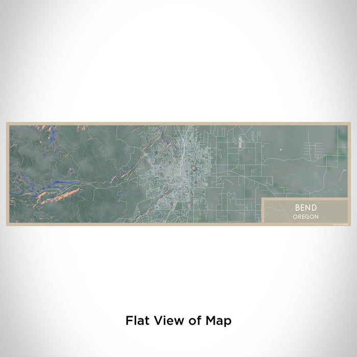 Flat View of Map Custom Bend Oregon Map Enamel Mug in Afternoon