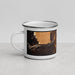 Left View Custom Bend Oregon Map Enamel Mug in Ember
