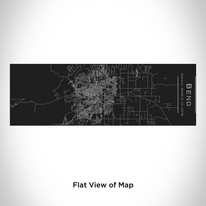 Rendered View of Bend Oregon Map Engraving on 10oz Stainless Steel Insulated Cup with Sliding Lid in Black