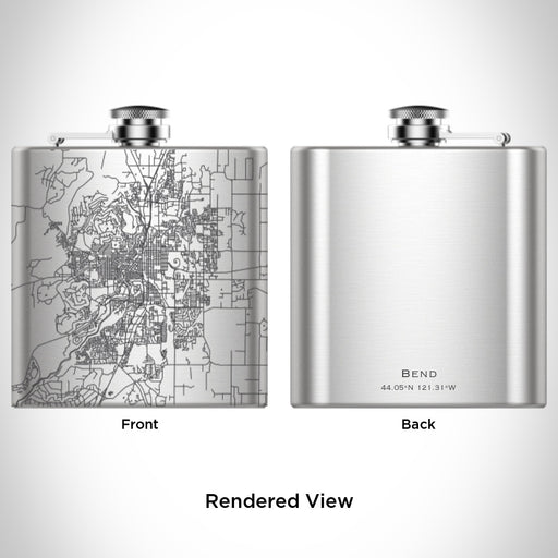 Rendered View of Bend Oregon Map Engraving on undefined