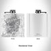 Rendered View of Bend Oregon Map Engraving on 6oz Stainless Steel Flask in White