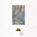 12x18 Bennett Peak Colorado Map Print Portrait Orientation in Afternoon Style With Small Cactus Plant in White Planter
