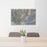 24x36 Bennett Peak Colorado Map Print Lanscape Orientation in Afternoon Style Behind 2 Chairs Table and Potted Plant