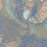 Bennett Peak Colorado Map Print in Afternoon Style Zoomed In Close Up Showing Details
