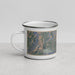 Left View Custom Bennett Peak Colorado Map Enamel Mug in Afternoon