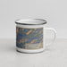 Right View Custom Bennett Peak Colorado Map Enamel Mug in Afternoon