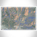 Bennett Peak Colorado Map Print Landscape Orientation in Afternoon Style With Shaded Background