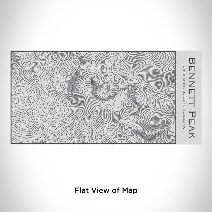 Rendered View of Bennett Peak Colorado Map Engraving on 17oz Stainless Steel Insulated Cola Bottle
