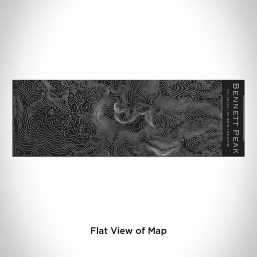 Rendered View of Bennett Peak Colorado Map Engraving on 10oz Stainless Steel Insulated Cup with Sliding Lid in Black