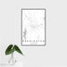 16x24 Bennington Vermont Map Print Portrait Orientation in Classic Style With Tropical Plant Leaves in Water