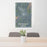 24x36 Bennington Vermont Map Print Portrait Orientation in Afternoon Style Behind 2 Chairs Table and Potted Plant