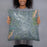 Person holding 18x18 Custom Bennington Vermont Map Throw Pillow in Afternoon