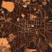 Bennington Vermont Map Print in Ember Style Zoomed In Close Up Showing Details