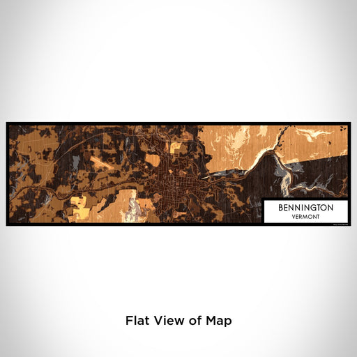 Flat View of Map Custom Bennington Vermont Map Enamel Mug in Ember