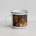 Left View Custom Bennington Vermont Map Enamel Mug in Ember
