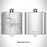 Rendered View of Bennington Vermont Map Engraving on 6oz Stainless Steel Flask