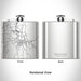Rendered View of Bennington Vermont Map Engraving on 6oz Stainless Steel Flask