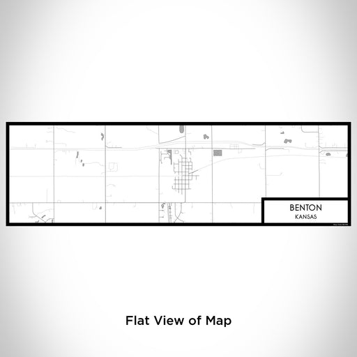 Flat View of Map Custom Benton Kansas Map Enamel Mug in Classic