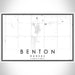 Benton Kansas Map Print Landscape Orientation in Classic Style With Shaded Background