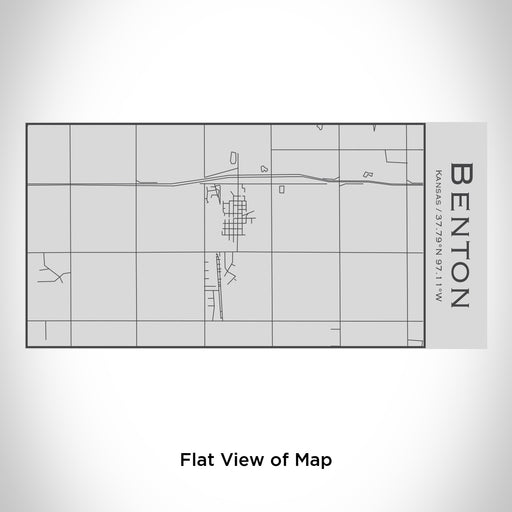 Rendered View of Benton Kansas Map Engraving on 17oz Stainless Steel Insulated Cola Bottle