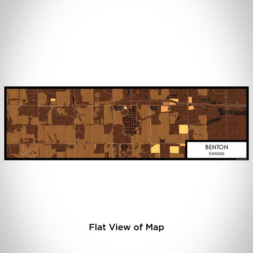 Flat View of Map Custom Benton Kansas Map Enamel Mug in Ember