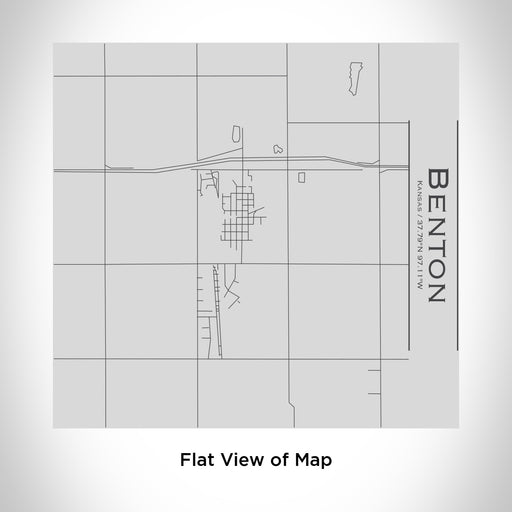 Rendered View of Benton Kansas Map Engraving on 17oz Stainless Steel Insulated Tumbler