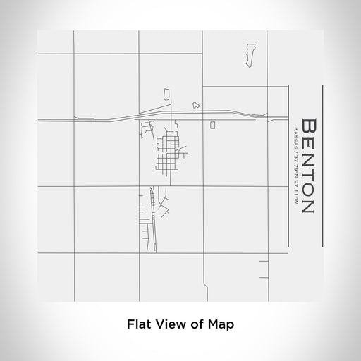 Rendered View of Benton Kansas Map Engraving on 17oz Stainless Steel Insulated Tumbler in White