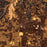 Bentonville Arkansas Map Print in Ember Style Zoomed In Close Up Showing Details