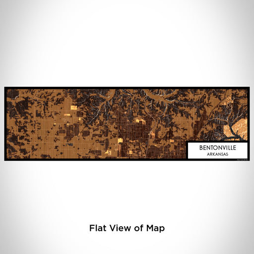 Flat View of Map Custom Bentonville Arkansas Map Enamel Mug in Ember