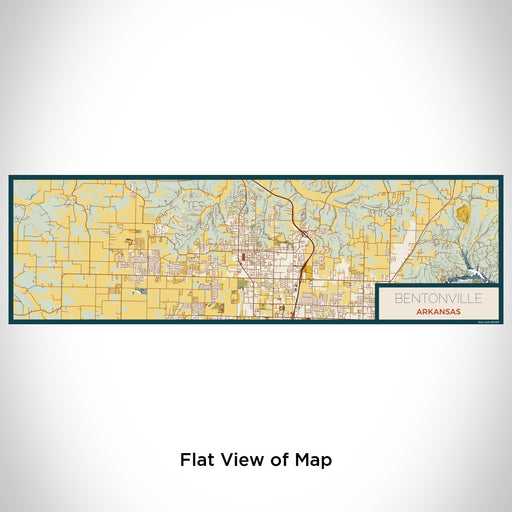 Flat View of Map Custom Bentonville Arkansas Map Enamel Mug in Woodblock