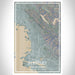 Berkeley California Map Print Portrait Orientation in Afternoon Style With Shaded Background