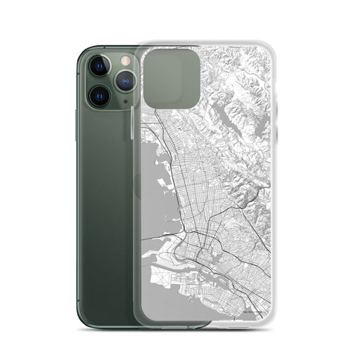 Custom Berkeley California Map Phone Case in Classic on Table with Laptop and Plant