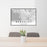 24x36 Berkeley California Map Print Landscape Orientation in Classic Style Behind 2 Chairs Table and Potted Plant