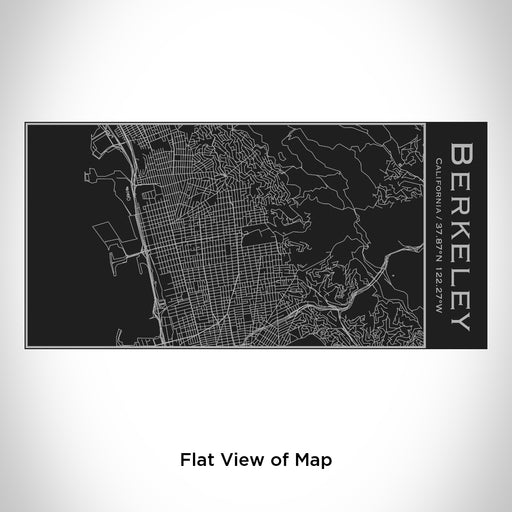 Rendered View of Berkeley California Map Engraving on 17oz Stainless Steel Insulated Cola Bottle in Black