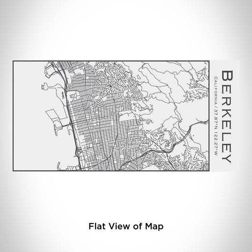 Rendered View of Berkeley California Map Engraving on 17oz Stainless Steel Insulated Cola Bottle in White