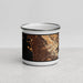 Front View Custom Berkeley California Map Enamel Mug in Ember
