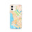Custom Berkeley California Map iPhone 12 Phone Case in Watercolor