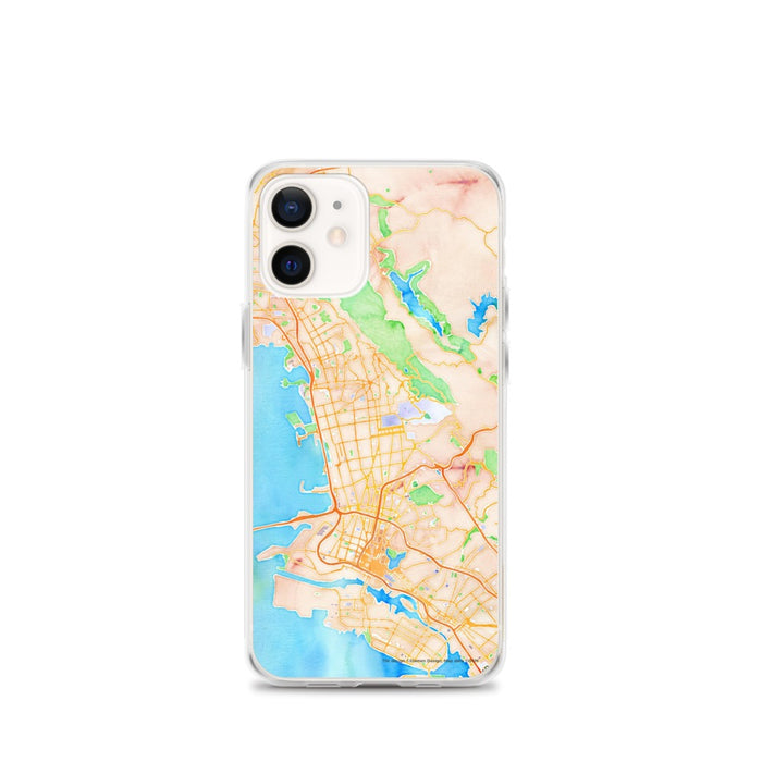 Custom Berkeley California Map iPhone 12 mini Phone Case in Watercolor