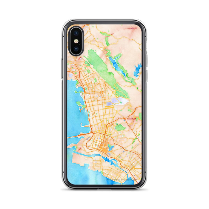 Custom Berkeley California Map Phone Case in Watercolor