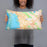 Person holding 20x12 Custom Berkeley California Map Throw Pillow in Watercolor
