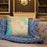 Custom Berkeley California Map Throw Pillow in Watercolor on Cream Colored Couch