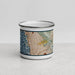 Front View Custom Berkeley California Map Enamel Mug in Woodblock