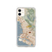 Custom Berkeley California Map Phone Case in Woodblock