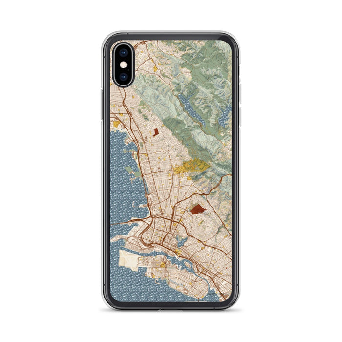 Custom Berkeley California Map Phone Case in Woodblock